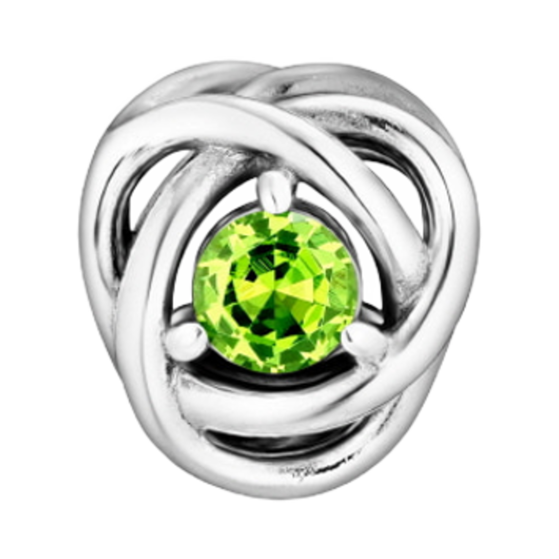 (W) 판도라 어거스트 이터니티 서클 참 스털링 실버 스프링 그린((W) Pandora August Eternity Circle Charm Sterling Silver Spring Green) - 1
