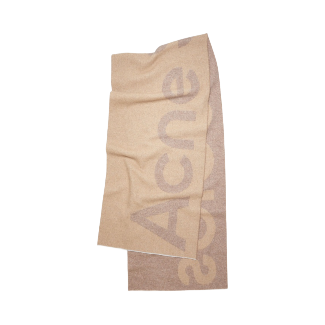 아크네 스튜디오 로고 자카드 머플러 카멜 브라운(Acne Studios Logo Jacquard Muffler Camel Brown) - 1