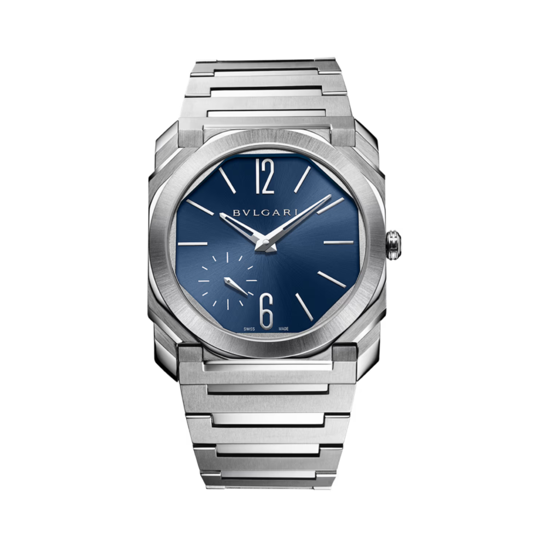 103431 Bulgari Octo Finissimo 40mm Watch Stainless Steel Blue