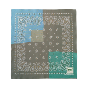 Kapital Fastcolor Selvedge Bandana Paisley Patchwork Khaki Saxophone