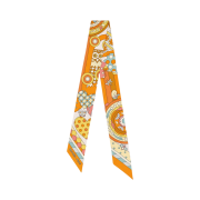 (W) Hermes Les Murmures de la Foret Twilly Orange Jaune Vif Vert De Gris