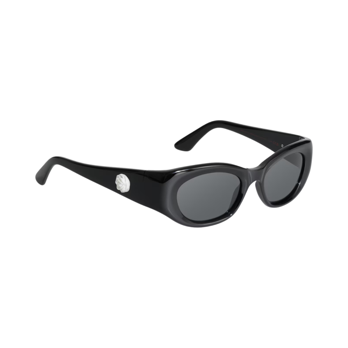 1266515001 (W) H&M x Magda Butrym Rose Detail Oval Sunglasses Black