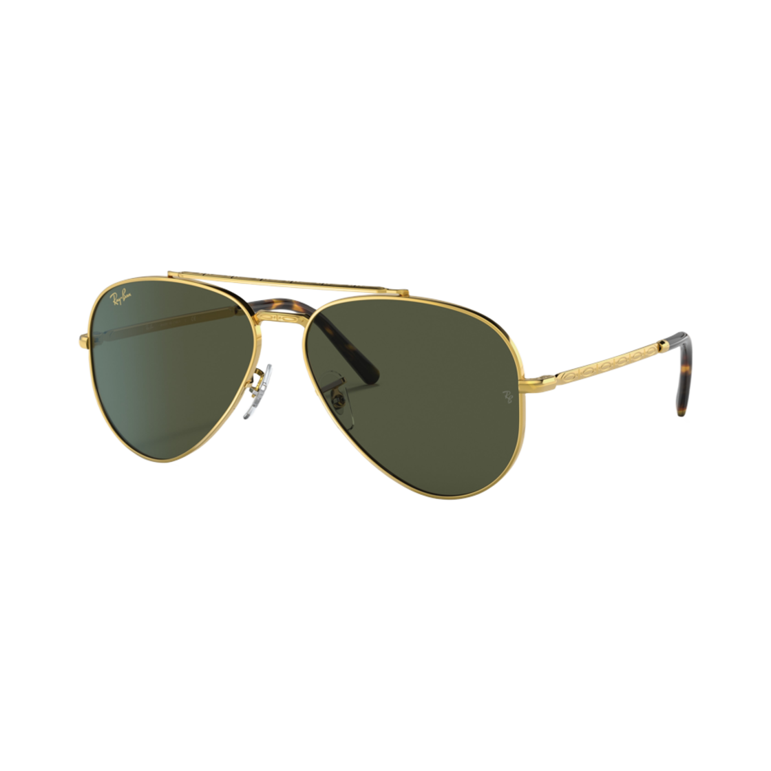 레이밴 뉴 에비에이터 폴리쉬드 골드 프레임 그린 클래식 렌즈(Ray-Ban New Aviator Polished Gold Frame Green Classic Lenses) - 1
