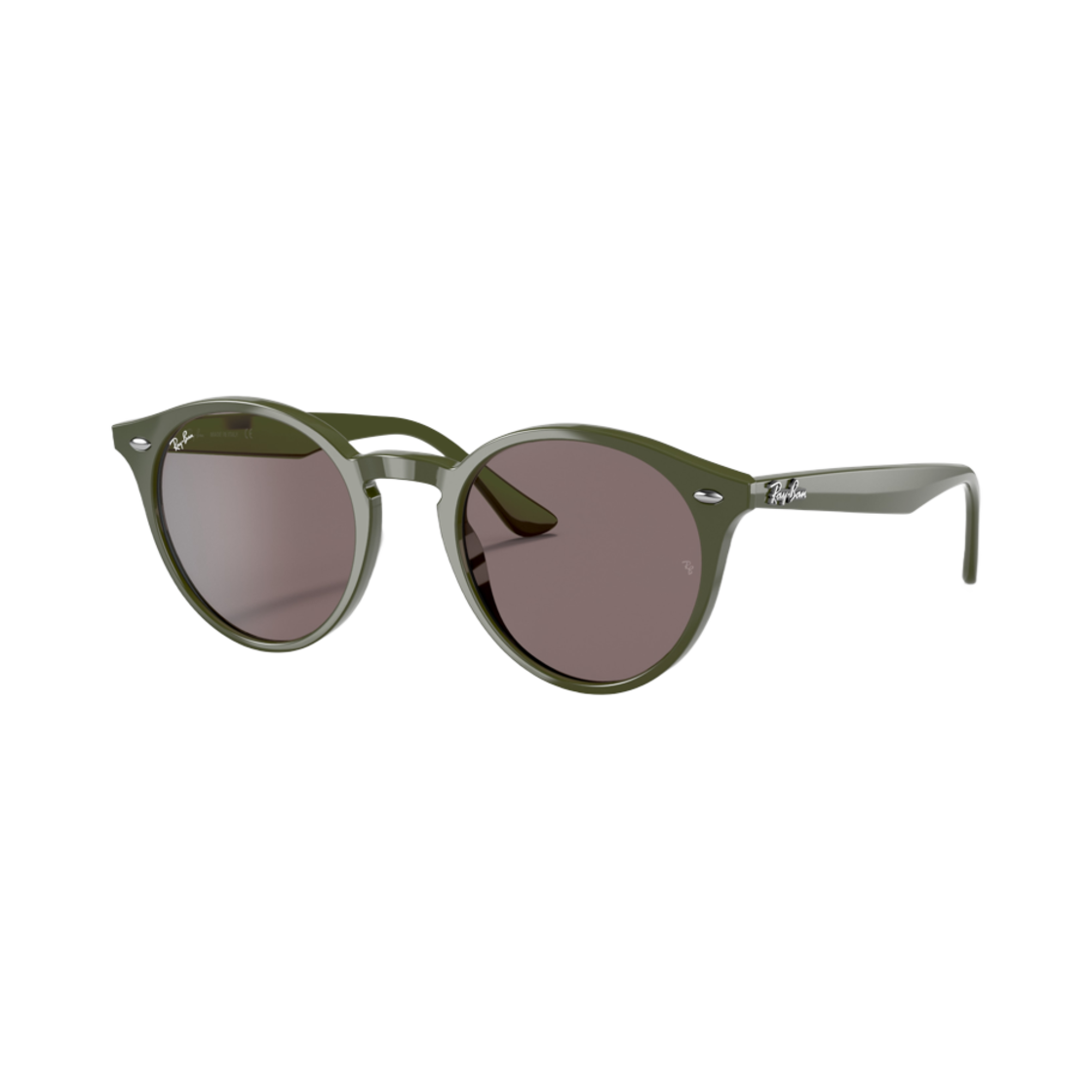 레이밴 RB2180 폴리쉬드 밀리터리 그린 프레임 바이올렛 클래식 렌즈 로우 브릿지 핏(Ray-Ban RB2180 Polished Military Green Frame Violet Classic Lenses Low Bridge Fit) - 1