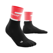 CEP The Run Mid Cut Socks 4.0 Pink Black