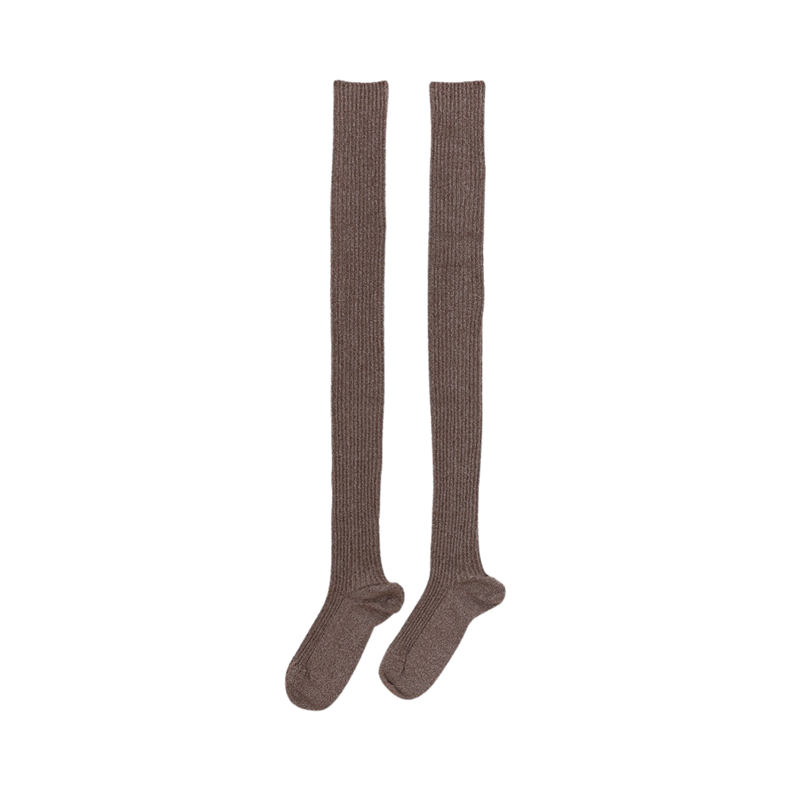 KW4BSS1BR25LG Baserange Women Overknee Socks Grey Brown Melange