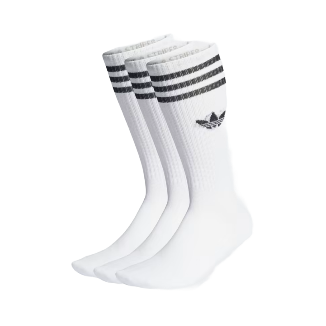 아디다스 솔리드 크루 삭스 화이트 (3개입)(Adidas Solid Crew Socks White (3 Pack))