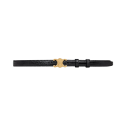 (W) Celine Small Triomphe Belt in Lizard Black