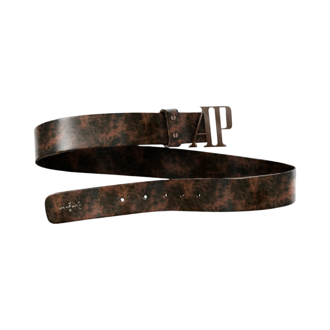 트래비스 스캇 캑터스 잭 x 오데마 피게 로고 레더 벨트 브라운(Travis Scott Cactus Jack x Audemars Piguet Logo Leather Belt Brown)