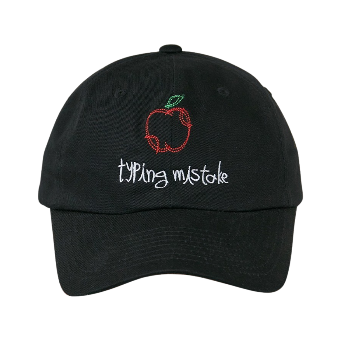 타이핑 미스테이크 애플 엠브로이더리 볼캡 블랙(Typing Mistake Apple Embroidery Ball Cap Black)