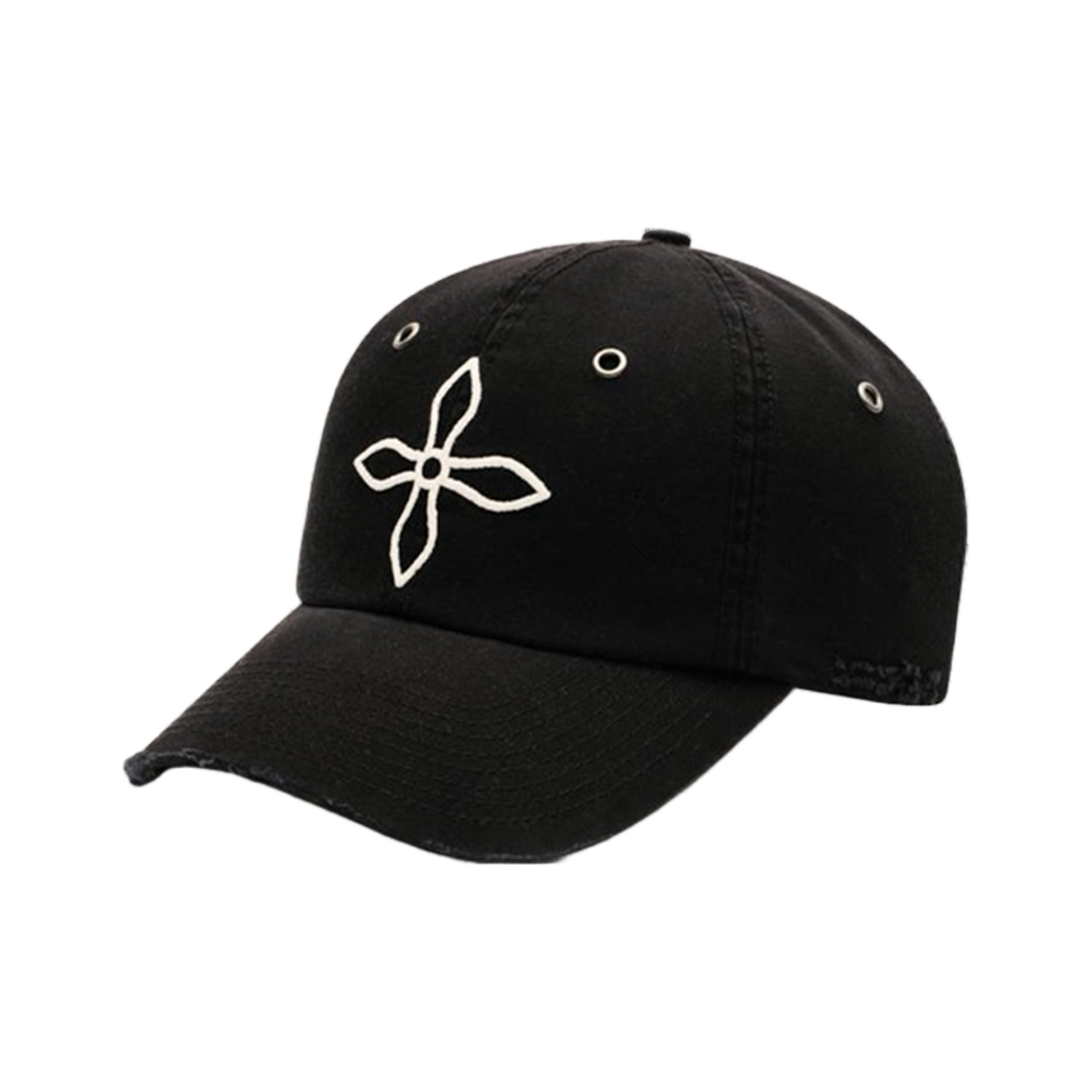 (W) 에스엠에프케이 컴퍼스 크로스 워크웨어 베이스볼 캡 블랙((W) SMFK Compass Cross Workwear Baseball Cap Black)