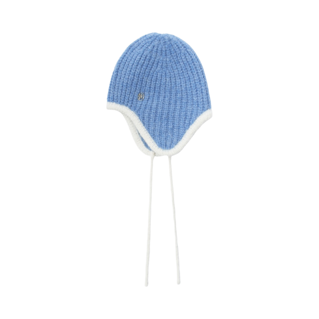 - Marithe Francois Girbaud Circle Logo Alpaca Earflap Beanie Blue