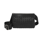 Bottega Veneta Intrecciato Duo Bag Black