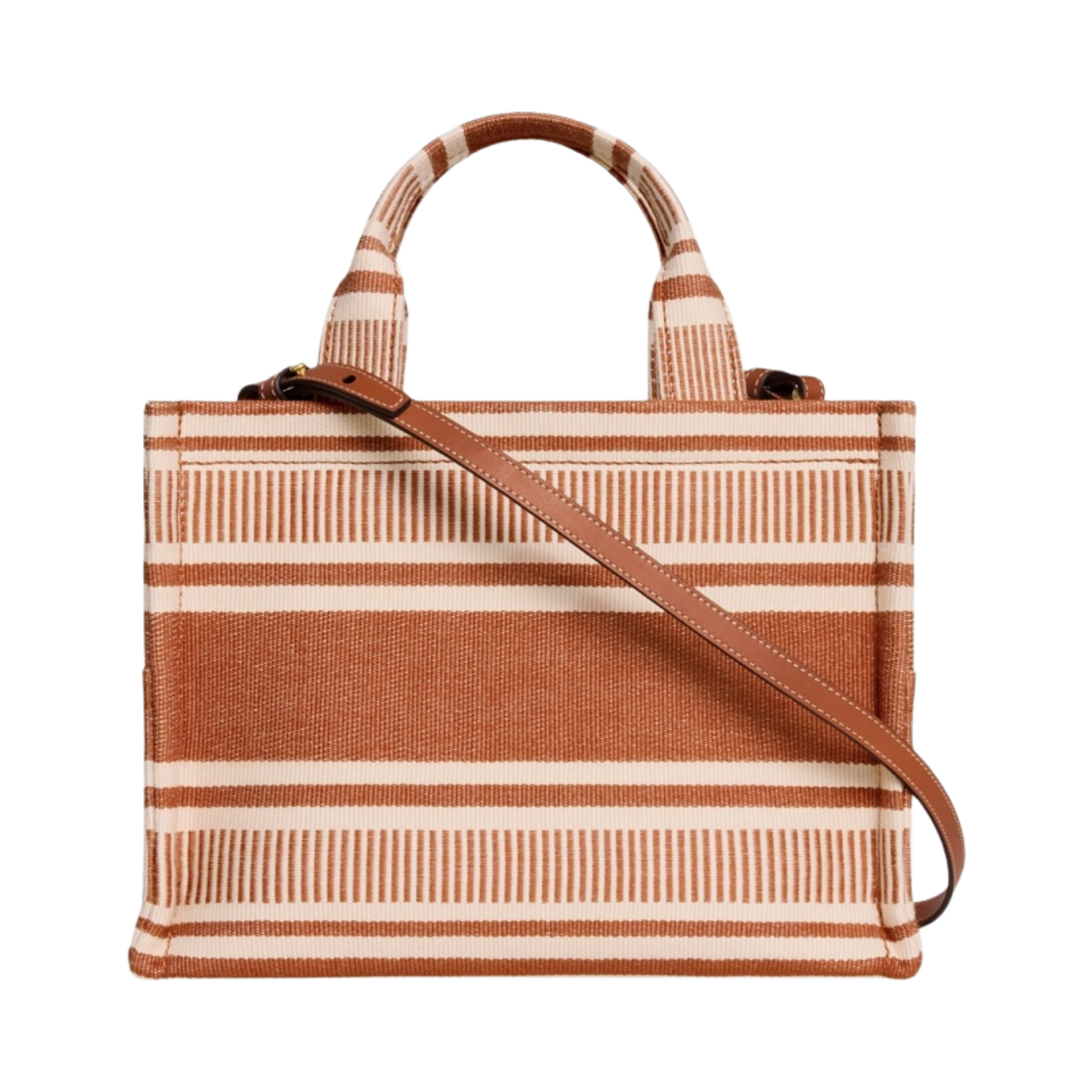셀린느 스트라이프 텍스타일 스몰 카바스 타이스 시에나(Celine Small Cabas Thais in Striped Textile Sienna) - 3