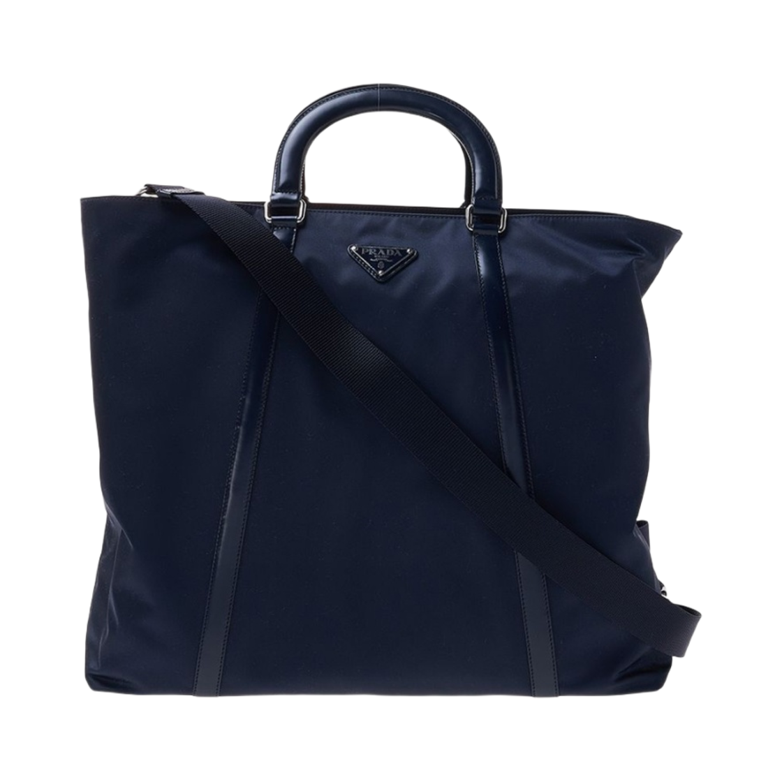 프라다 라지 나일론 앤 레더 토트 네이비(Prada Large Nylon and Leather Tote Navy) - 1