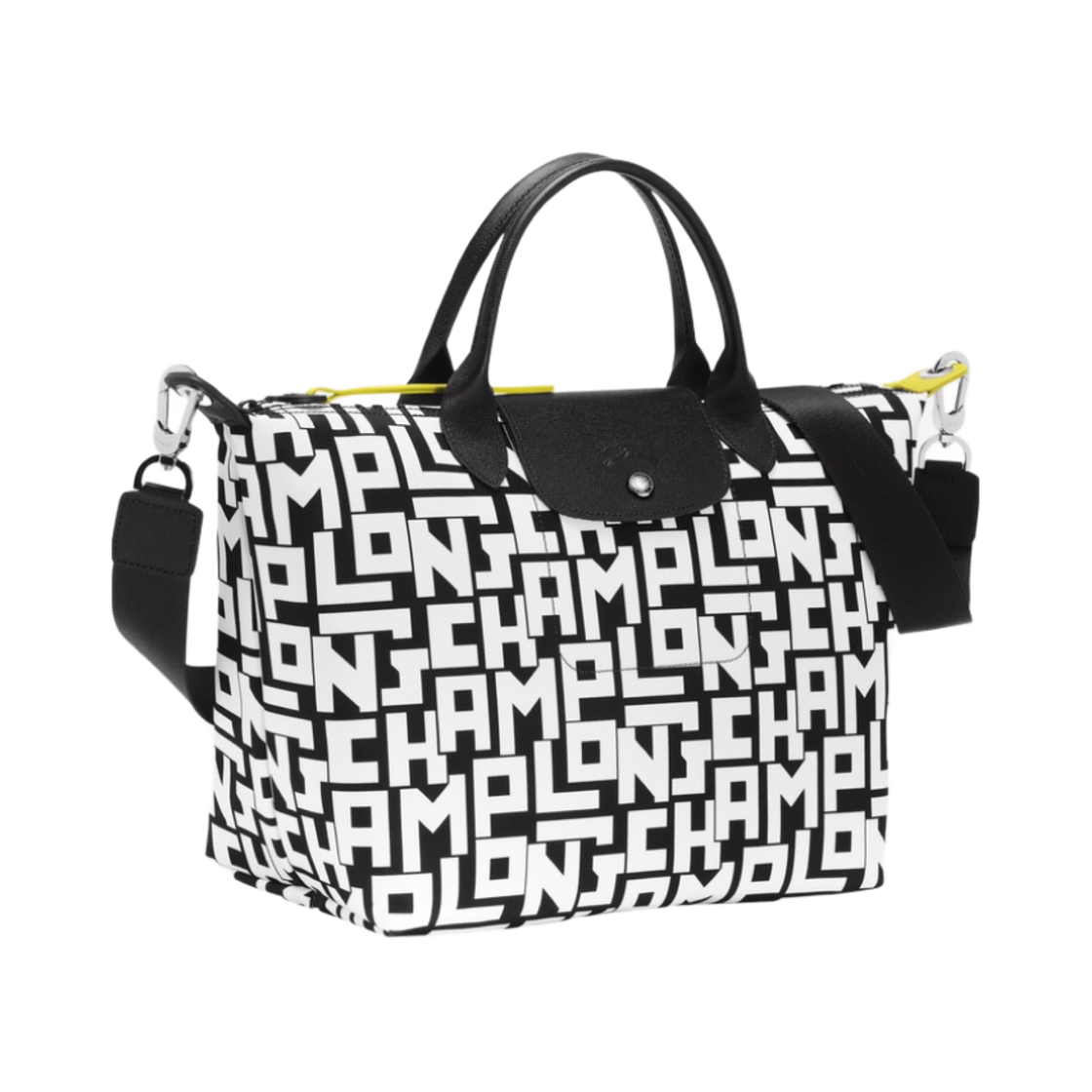 롱샴 르 플리아쥬 LGP 핸드백 L 블랙 화이트(Longchamp Le Pliage LGP Handbag L Black White) - 2
