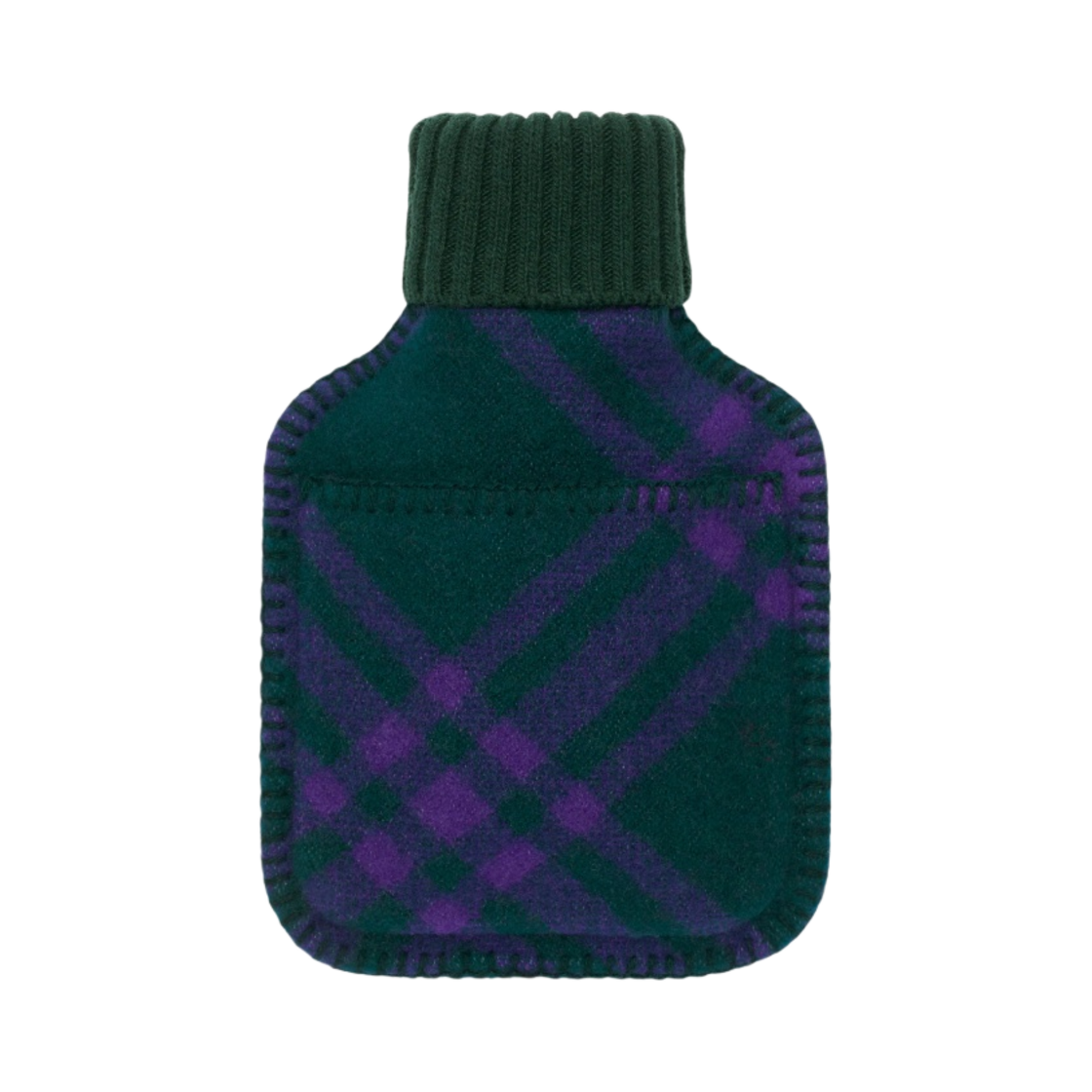 80776341 Burberry Check Wool Hot Water Bottle Vine Royal