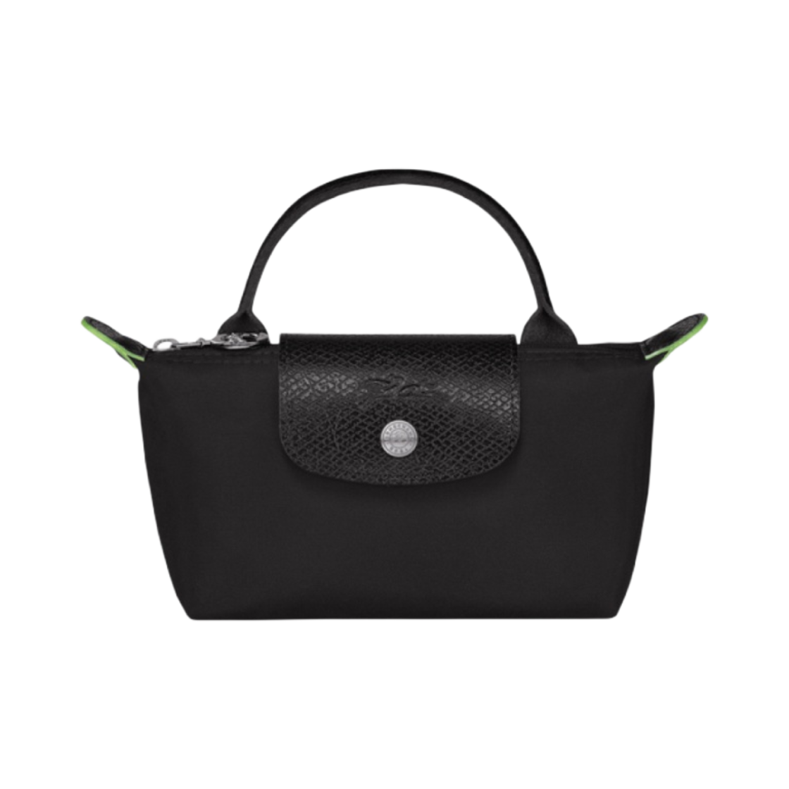 롱샴 르 플리아쥬 그린 핸들 파우치 블랙(Longchamp Le Pliage Green Handle Pouch Black)