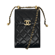 Chanel Clutch With Chain Calfskin & Gold Black