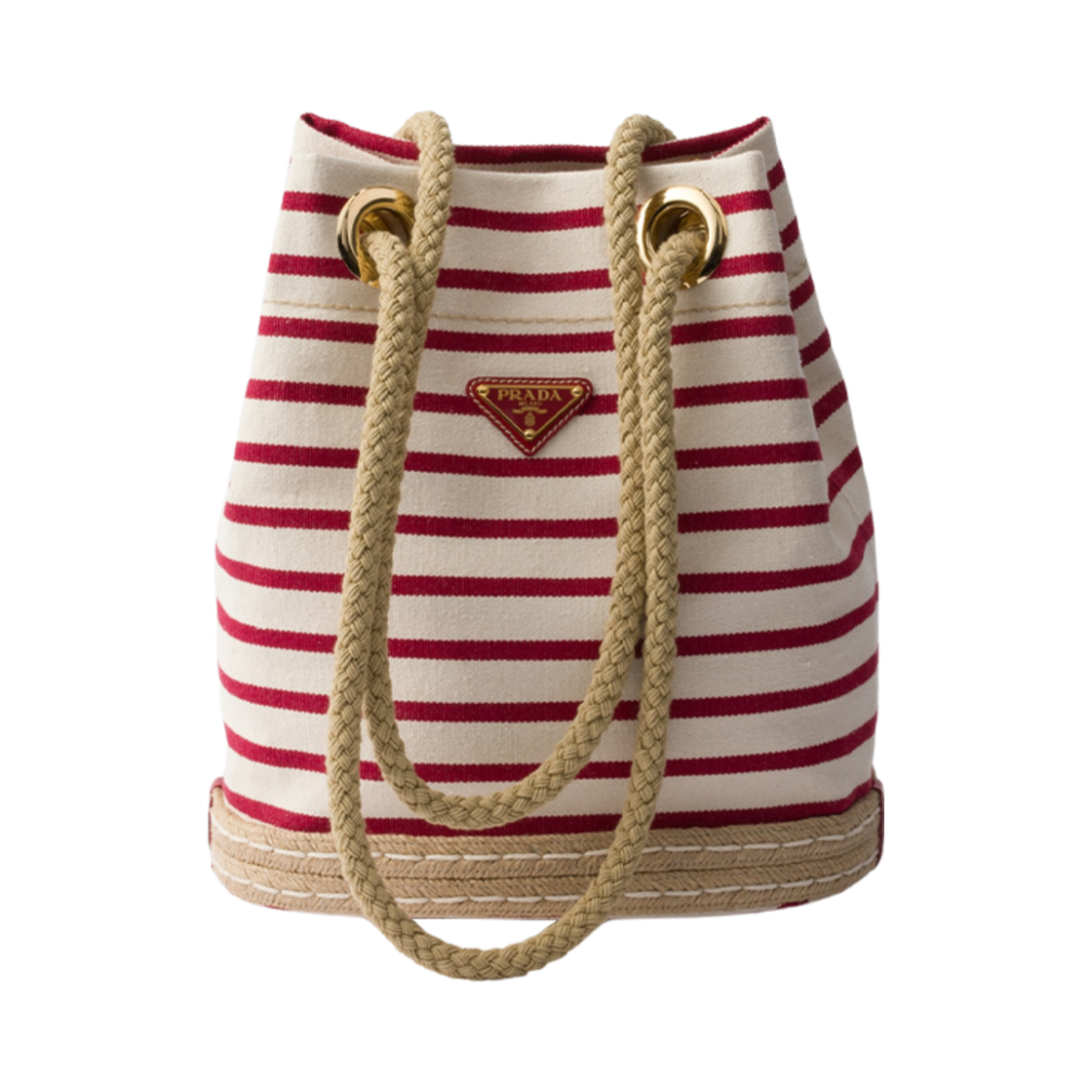 프라다 마리너 스몰 패브릭 버킷백 포메그레네이트 옐로우 레드(Prada Mariner Small Fabric Bucket Bag Pomegranate Yellow Red) - 1