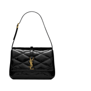 Saint Laurent Le 57 Hobo Bag in Quilted Patent Black
