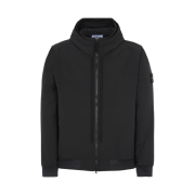 Stone Island 40427 Light Soft Shell Hooded Blouson Black - 22SS