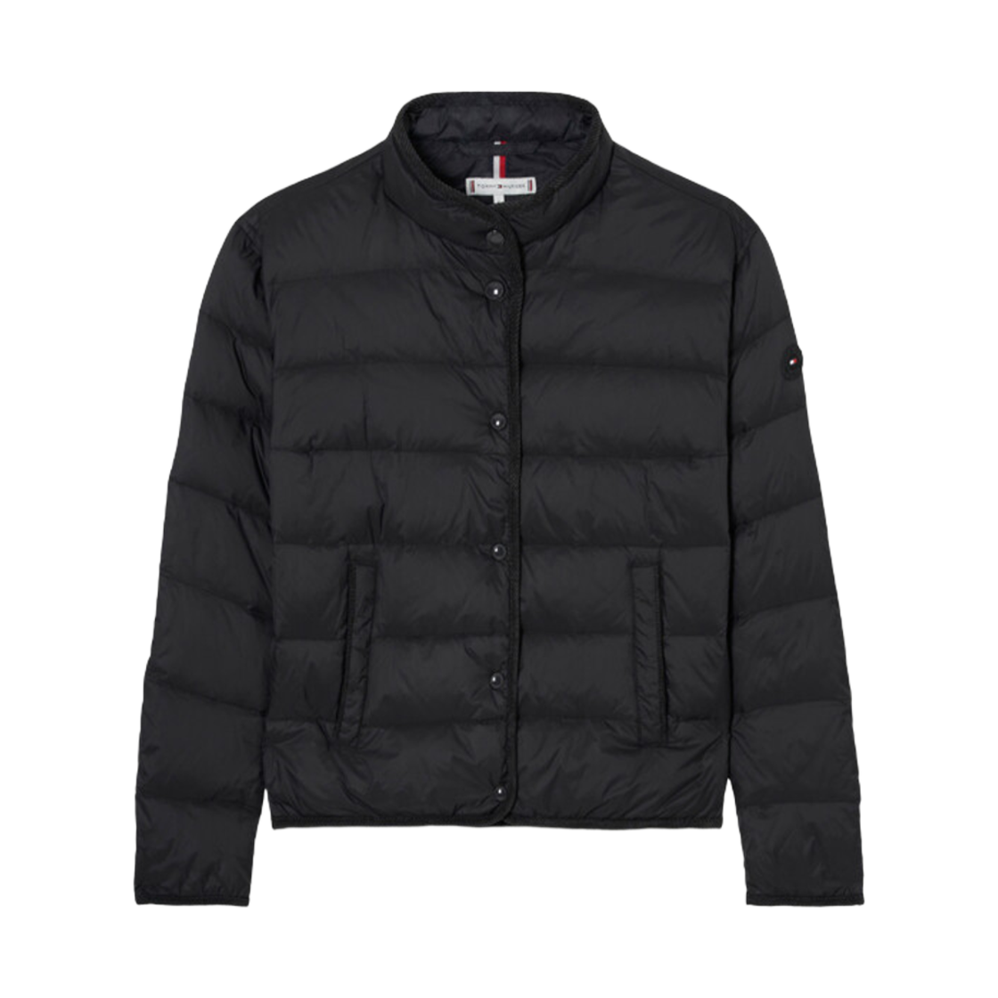 T22E7QJC050WT2BDS (W) Tommy Jeans Collarless Lightweight Down Jacket Black