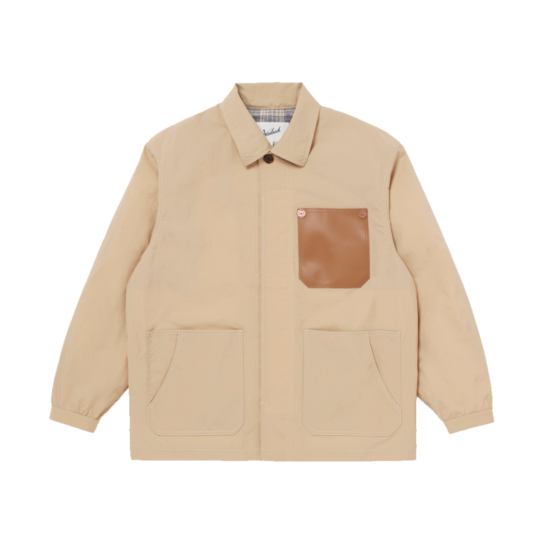 울리치 리사이클 나일론 옥스포드 커버올 자켓 베이지 - 25SS(Woolrich Recyle Nylon Oxford Coverall Jacket Beige - 25SS)