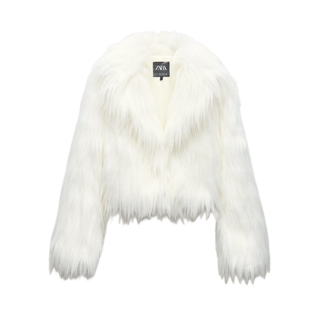 (W) 자라 포우 퍼 가디건 화이트((W) Zara Faux Fur Cardigan White)