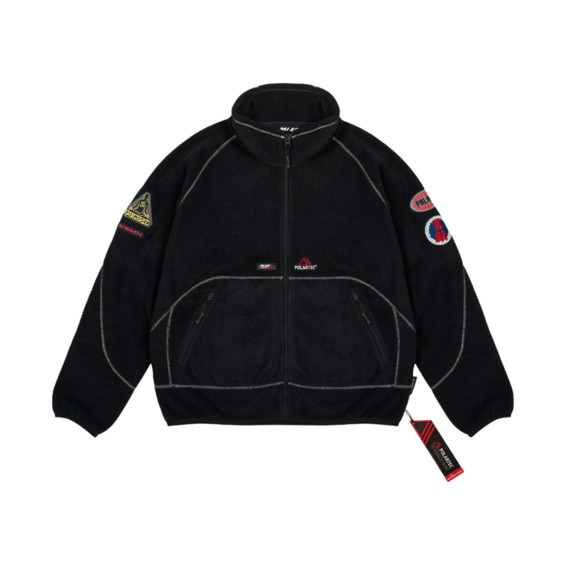 - Palace Polartec Full Zip Funnel Black - 25SS