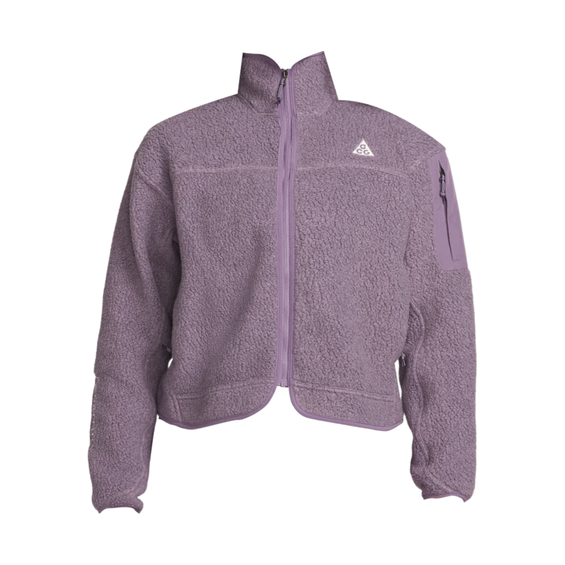 FB8006-536 (W) Nike ACG Arctic Wolf Oversized Fleece Full-Zip Jacket Violet Dust Summit White - US/EU