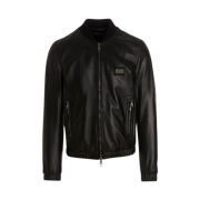 Dolce & Gabbana Leather Jacket Black