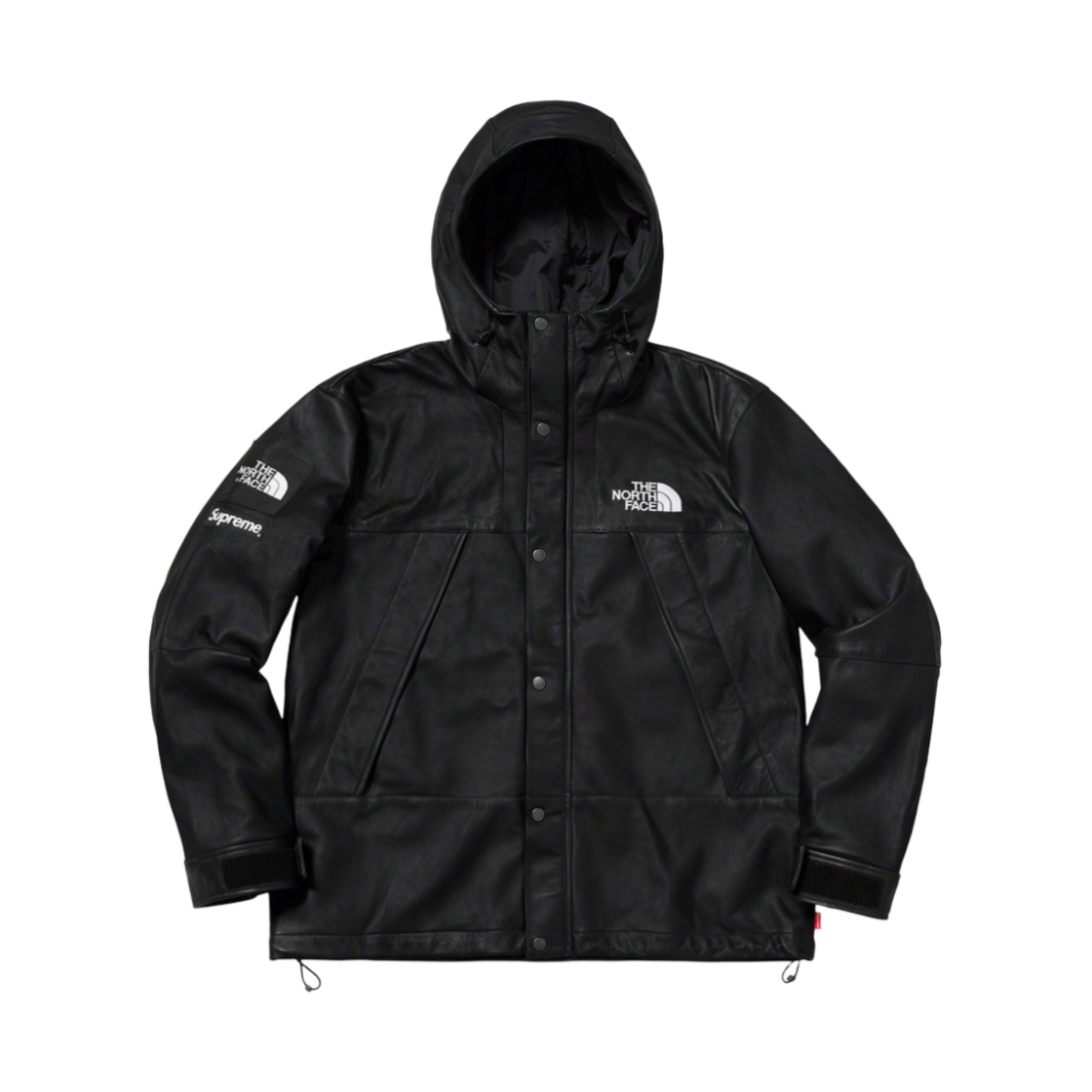 슈프림 x 노스페이스 레더 마운틴 파카 블랙 - 18FW
