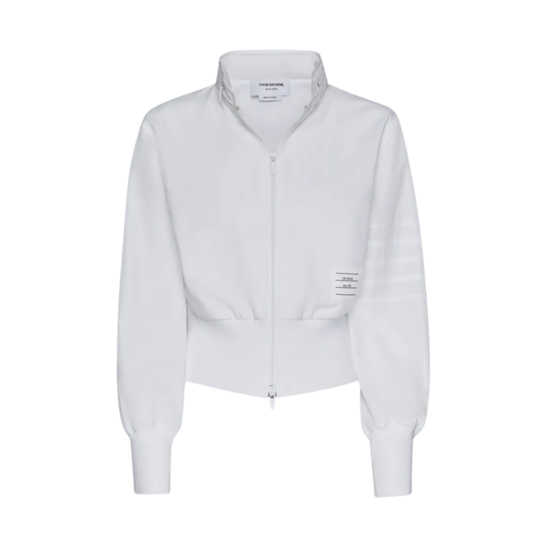 FJT387A-08031-100 (W) Thom Browne Ripstop 4-Bar Windbreaker White