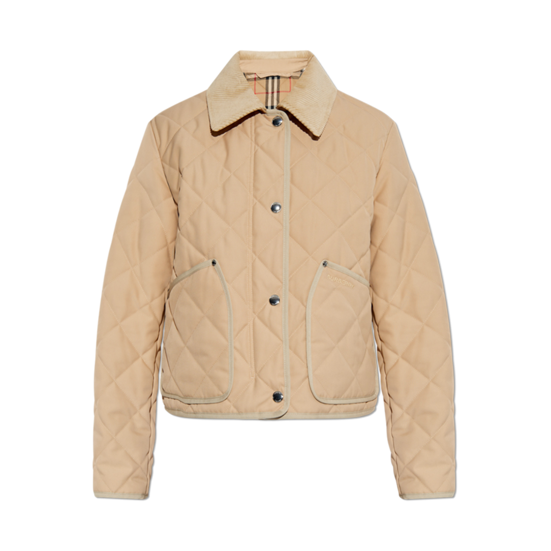 (W) 버버리 다이아몬드 퀼티드 랜포드 자켓 베이지((W) Burberry Diamond Quilted Lanford Jacket Beige)