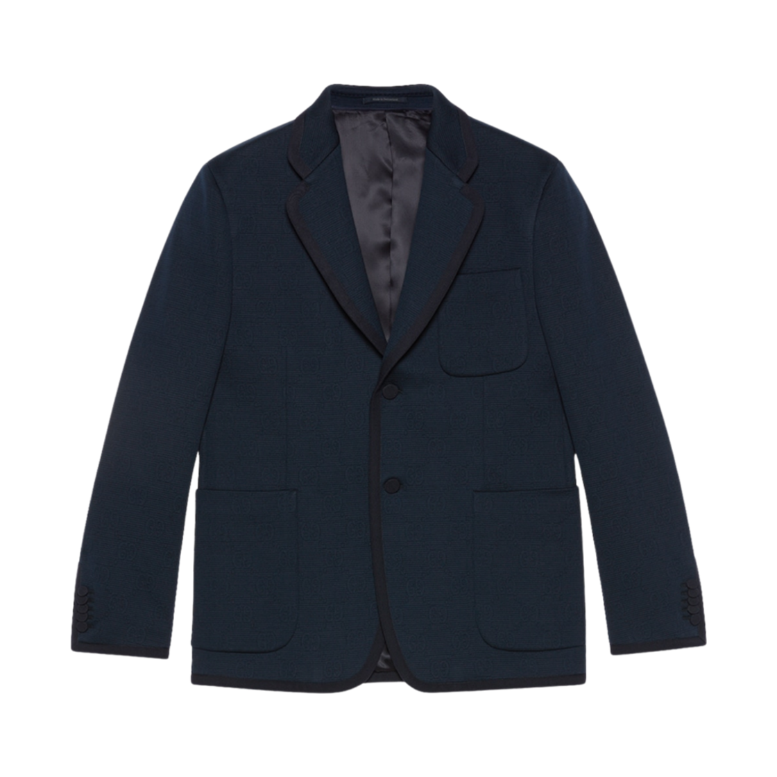 구찌 텍스쳐 GG 저지 자켓 다크 블루(Gucci Textured GG Jersey Jacket Dark Blue) - 1