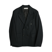Our Legacy Unconstructed DB Blazer Black Panama Wool