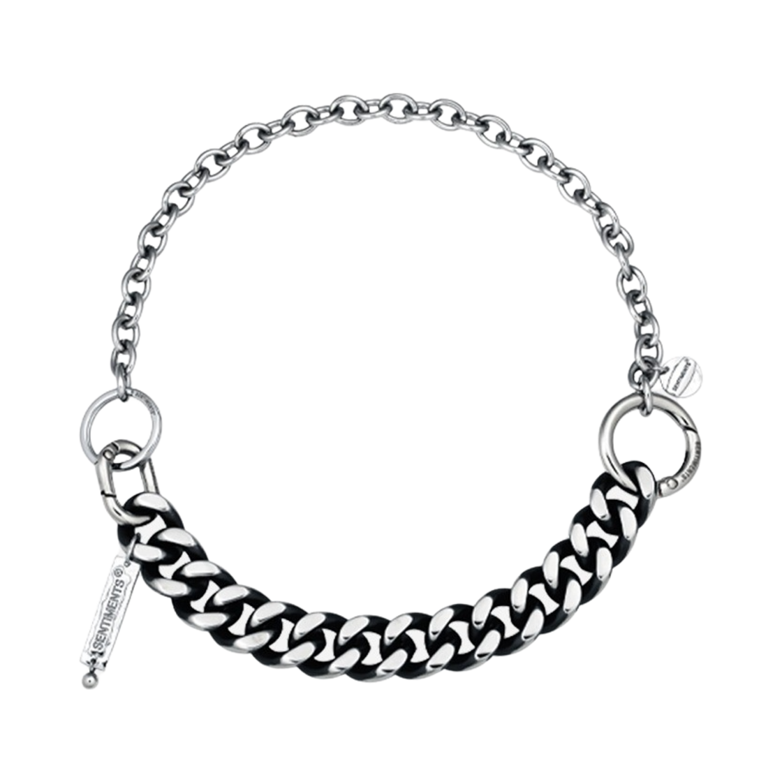 센티멍 넘버 300 키체인 네클리스 블랙(Sentiments No.300 Keychain Necklace Black) - 1