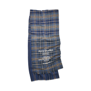 Acne Studios Tartan Check Muffler Blue Beige