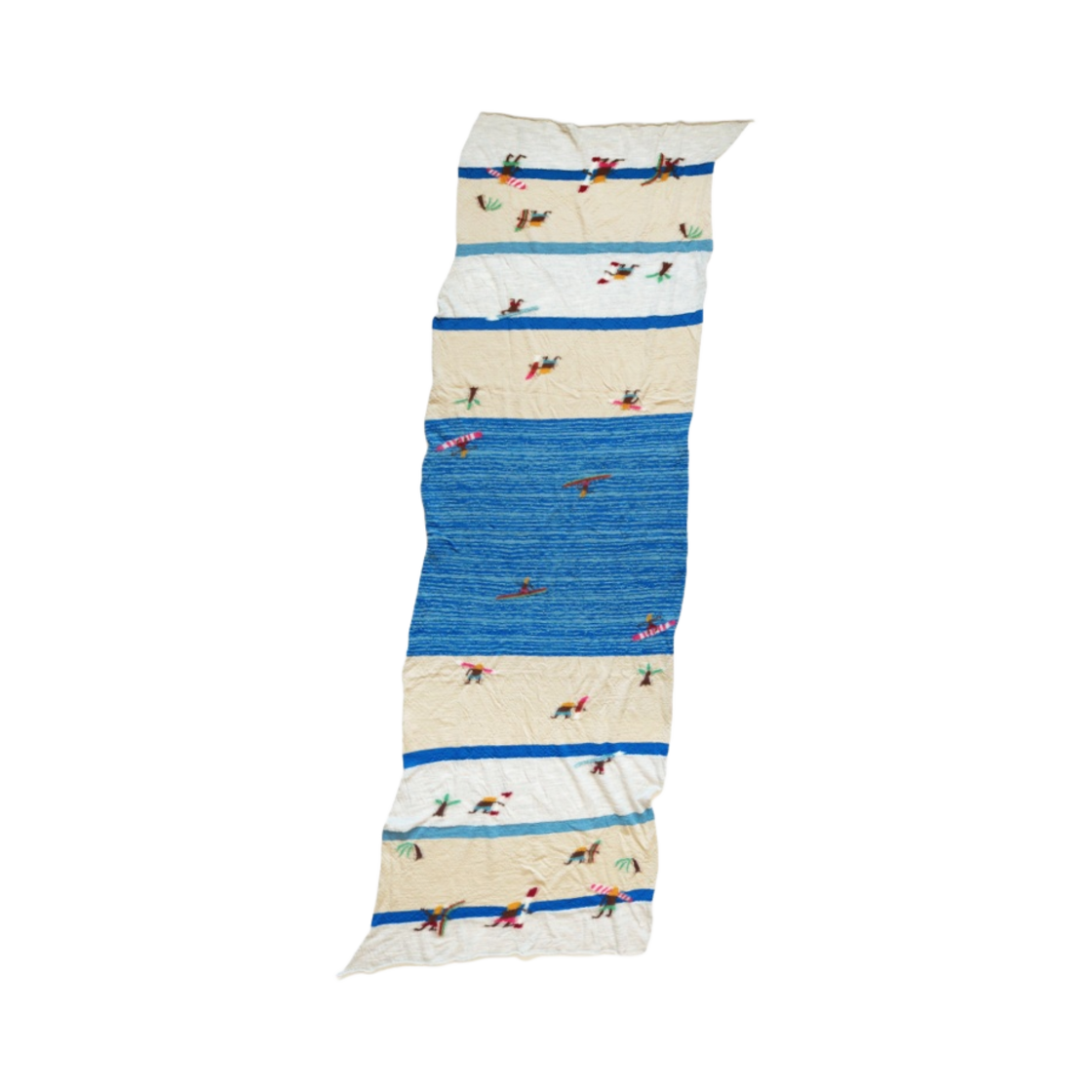 캐피탈 풀 렝스 울 서프 머플러 에메랄드 블루(Kapital Full Length Wool Surf Muffler Emerald Blue)