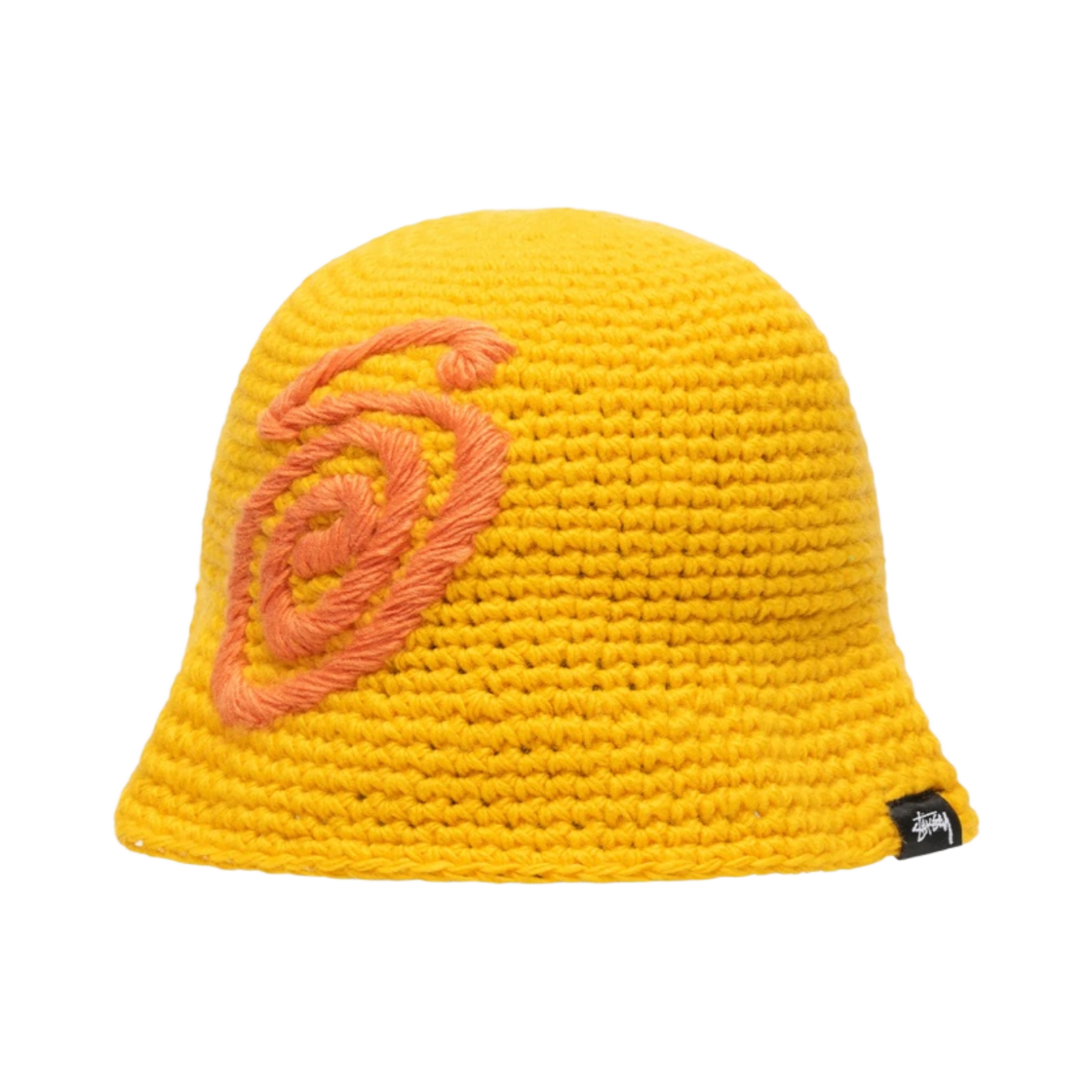 1321208 Stussy Swirly S Knit Bucket Hat Yellow