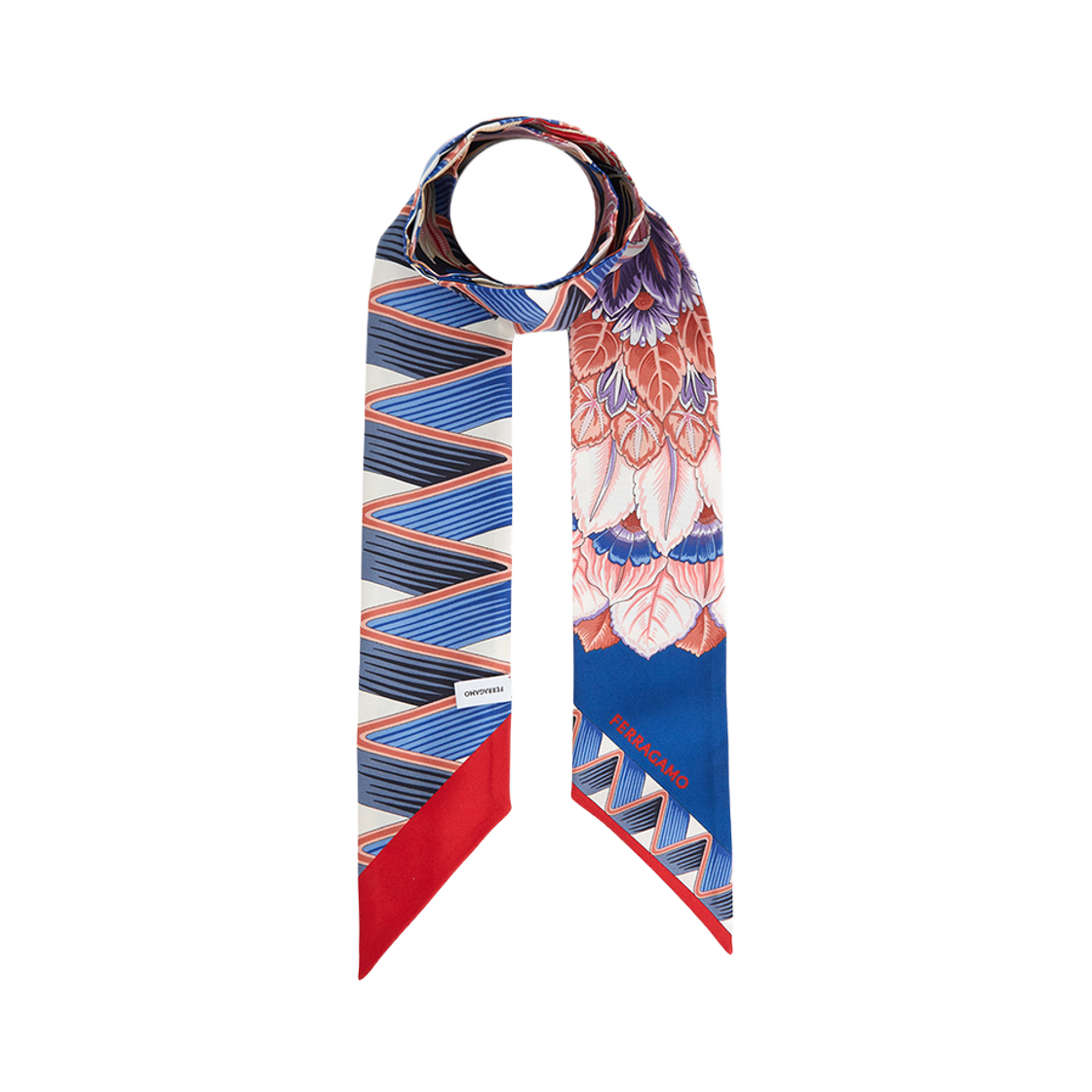321134-785363 (W) Ferragamo Silk Scarf Blue