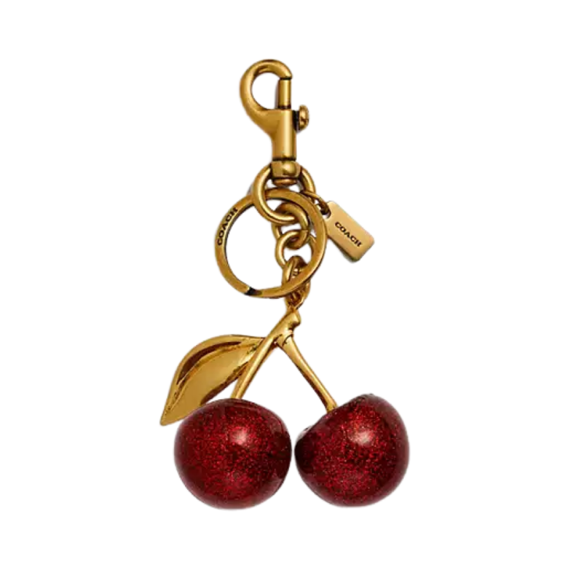 코치 체리 백 참 브라스 레드 애플(Coach Cherry Bag Charm Brass Red Apple)