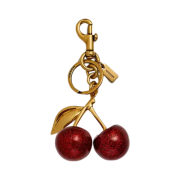 Coach Cherry Bag Charm Brass Red Apple