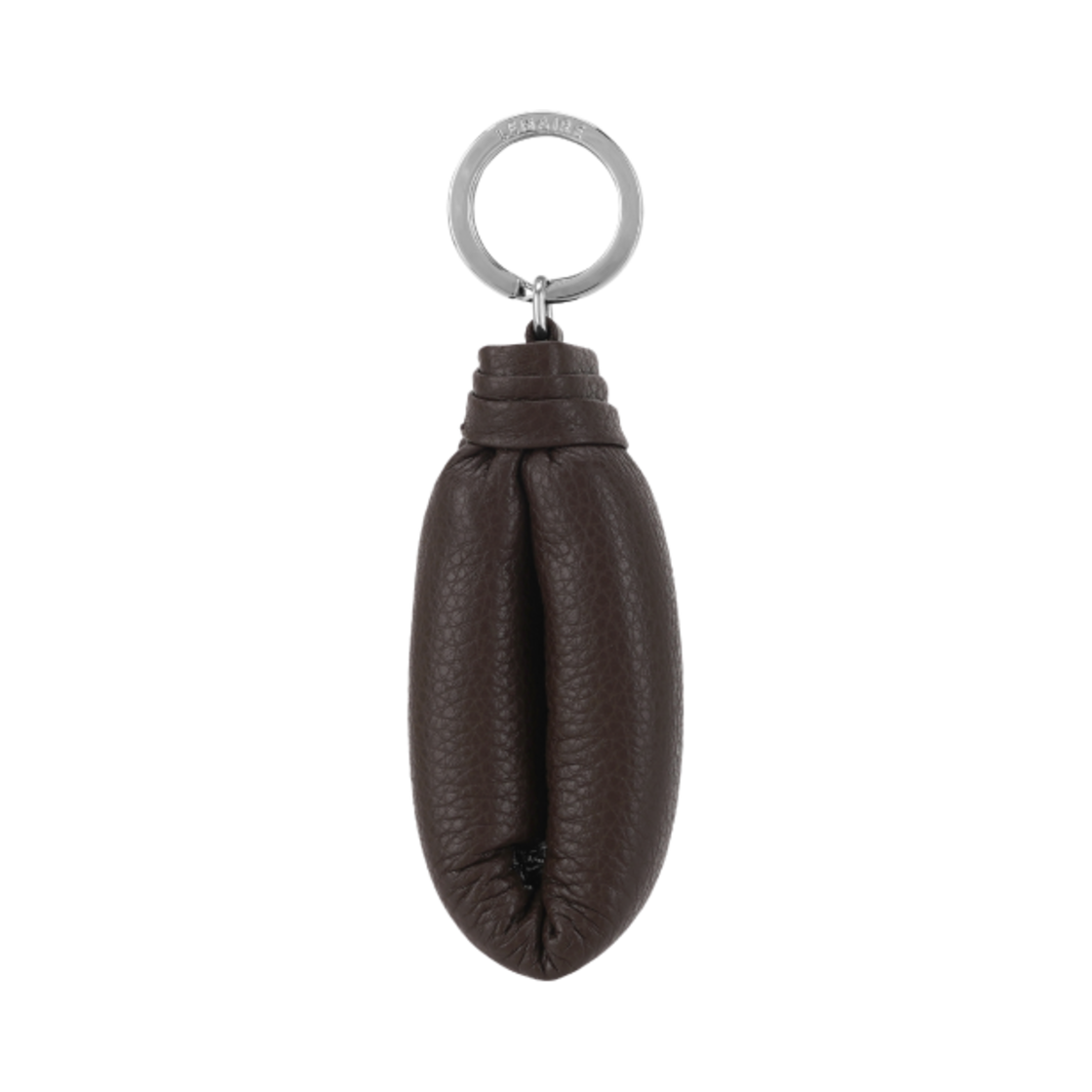 AC304-LL0018-462 Lemaire Wadded Key Holder Soft Grained Leather Pecan Brown