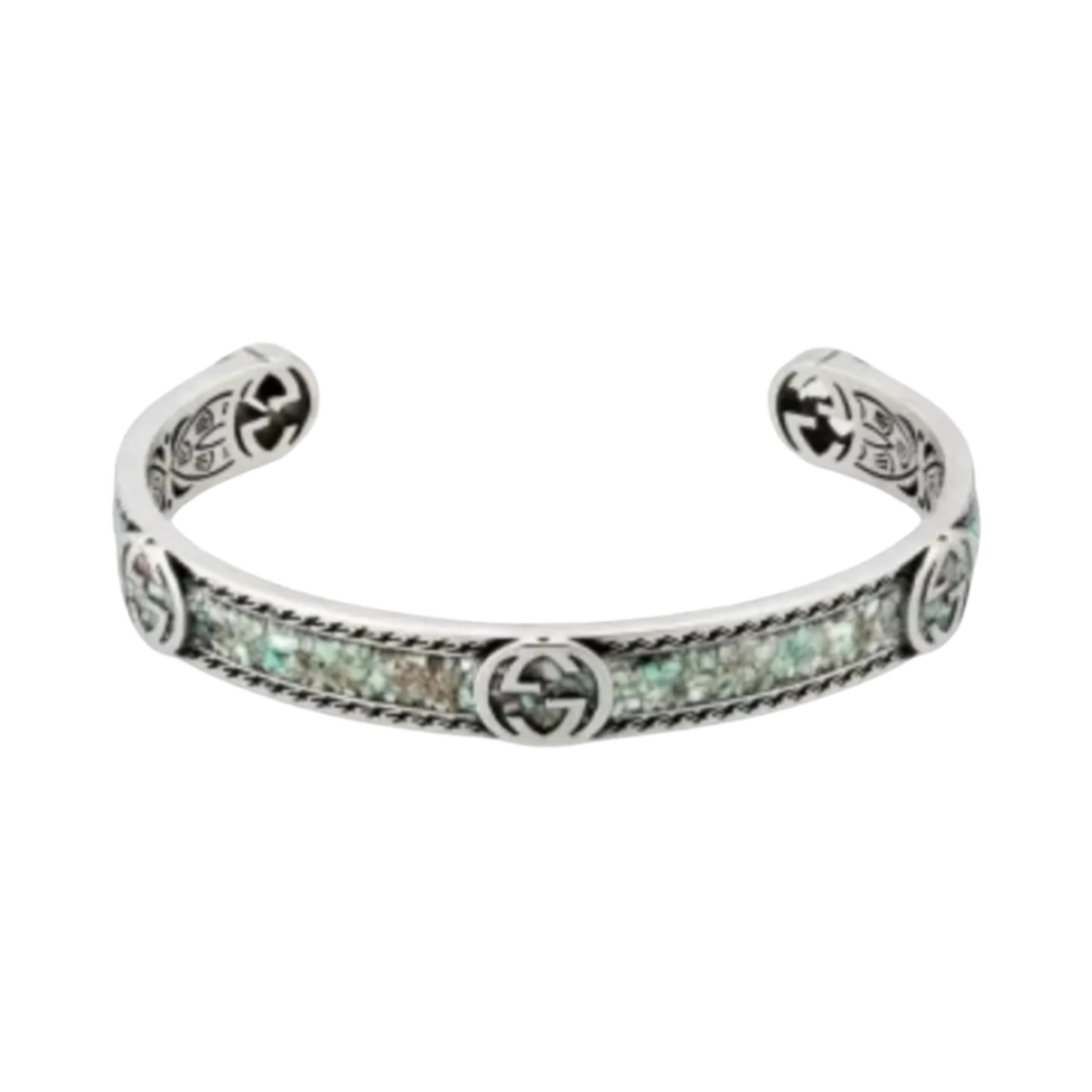 645570-J8410-9071 Gucci Bracelet with Interlocking G Silver
