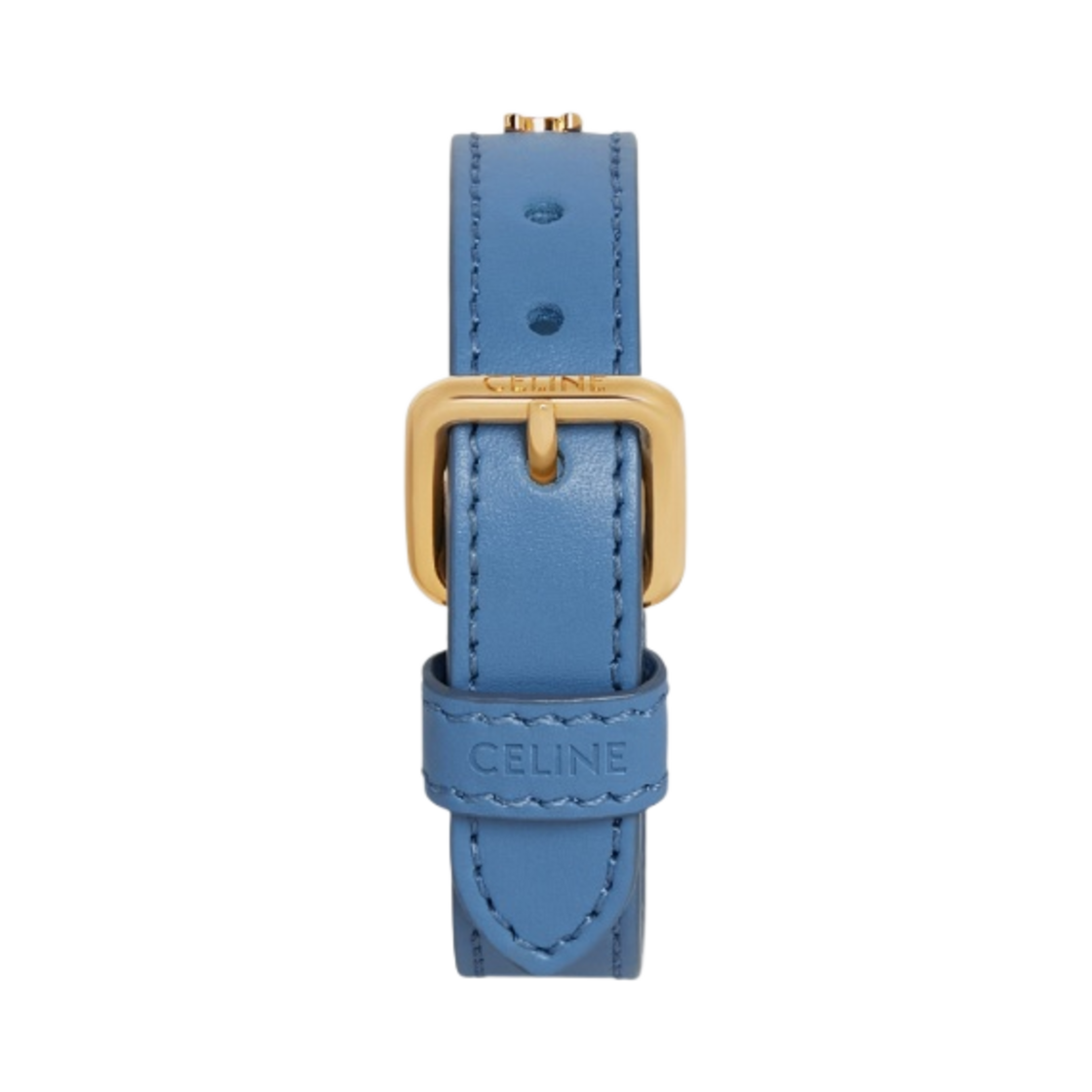 (W) 셀린느 골드 피니시 트리옹프 멀티 가죽 브래스 팔찌 골드 라벤더((W) Celine Triomphe Multi Leather Bracelet in Brass with Gold Finish Gold Lavender) - 3