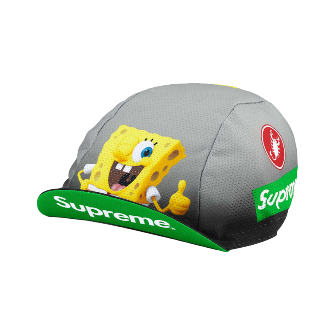 슈프림 x 스폰지밥 카스텔리 사이클링 캡 블랙 - 25SS