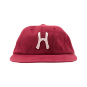 Hello Sunrise H Logo Cotton Relaxed Fit 6Panel Cap Red