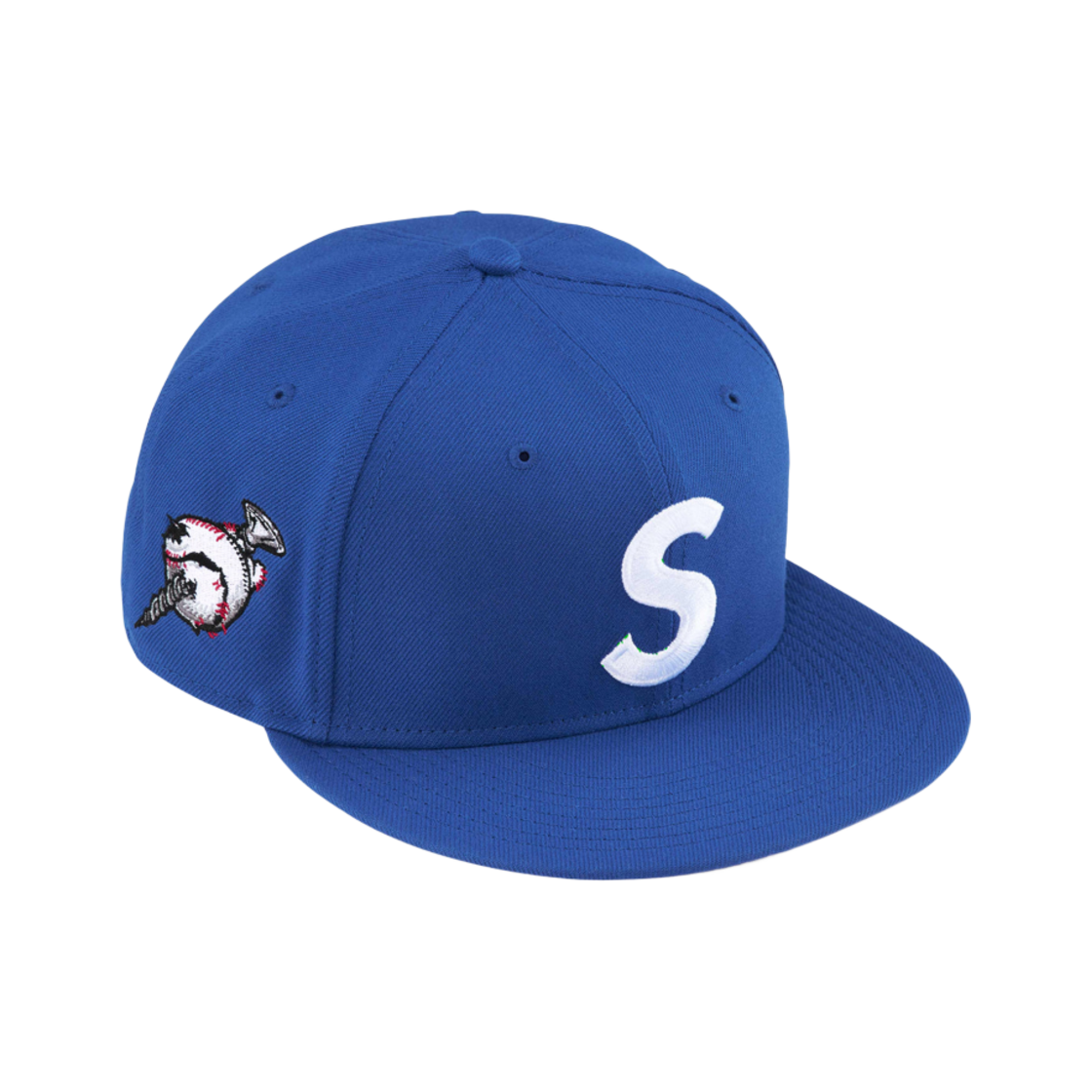 슈프림 x 뉴에라 스크류 볼 S 로고 로얄 - 24FW